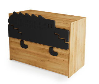 Crocodile dresser - solid, oiled alder and pine wood