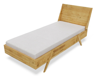 Arbaro bed wit a headboard - solid, oiled alder wood