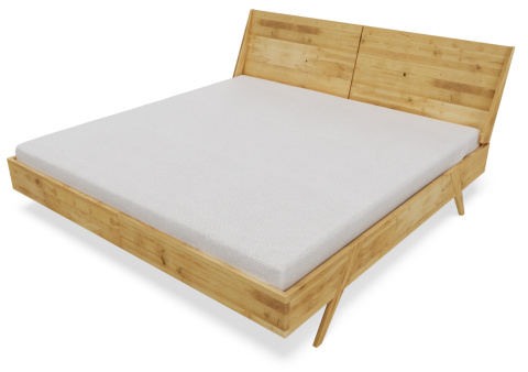 Arbaro bed wit a headboard - solid, oiled alder wood