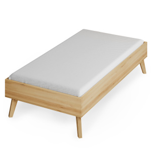 Dasos bed without a headboard - solid, oiled alder wood