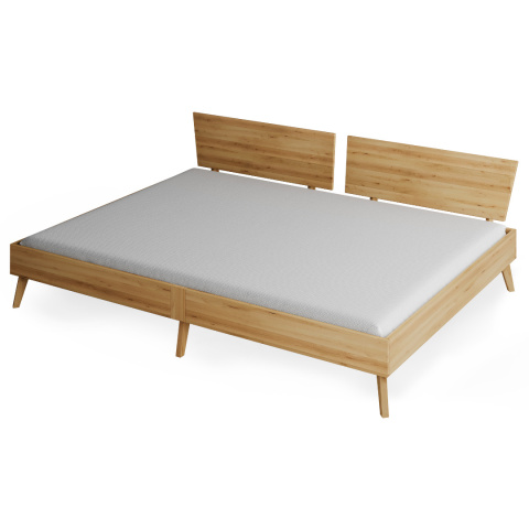 Dasos bed with a headboard - solid, oiled alder wood