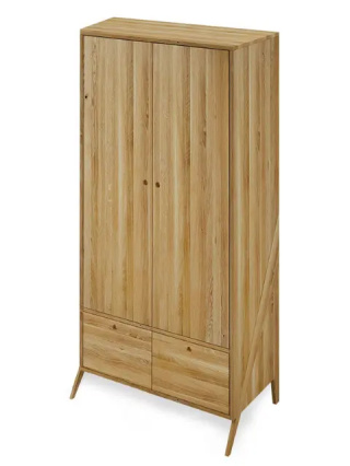 Arbaro wardrobe 100 - solid, oiled oak wood