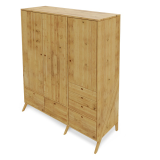 Arbaro wardrobe 150 - solid, oiled alder wood