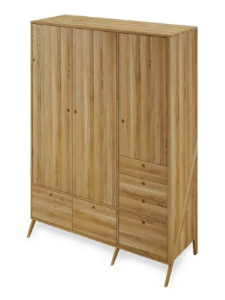 Arbaro wardrobe 150 - solid, oiled oak wood