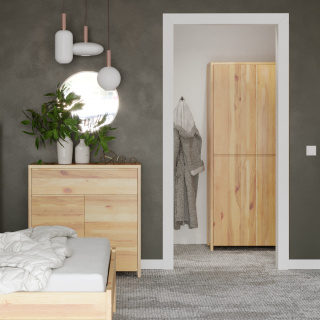 Silva wardrobe - solid, lacquered alder wood